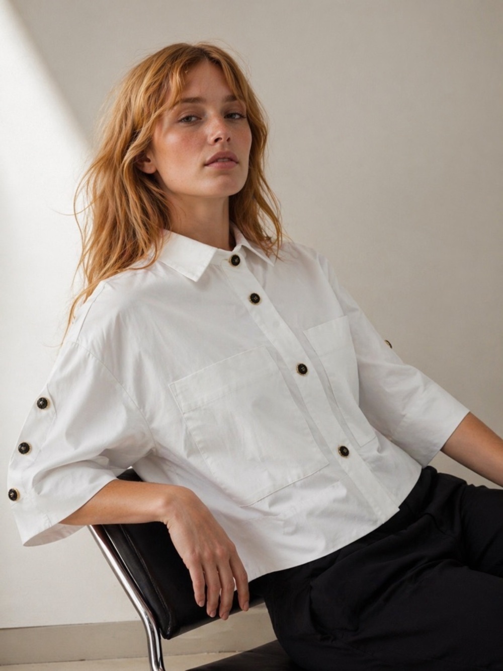 ALEEZA PARIS Diana Shirt in Ivory